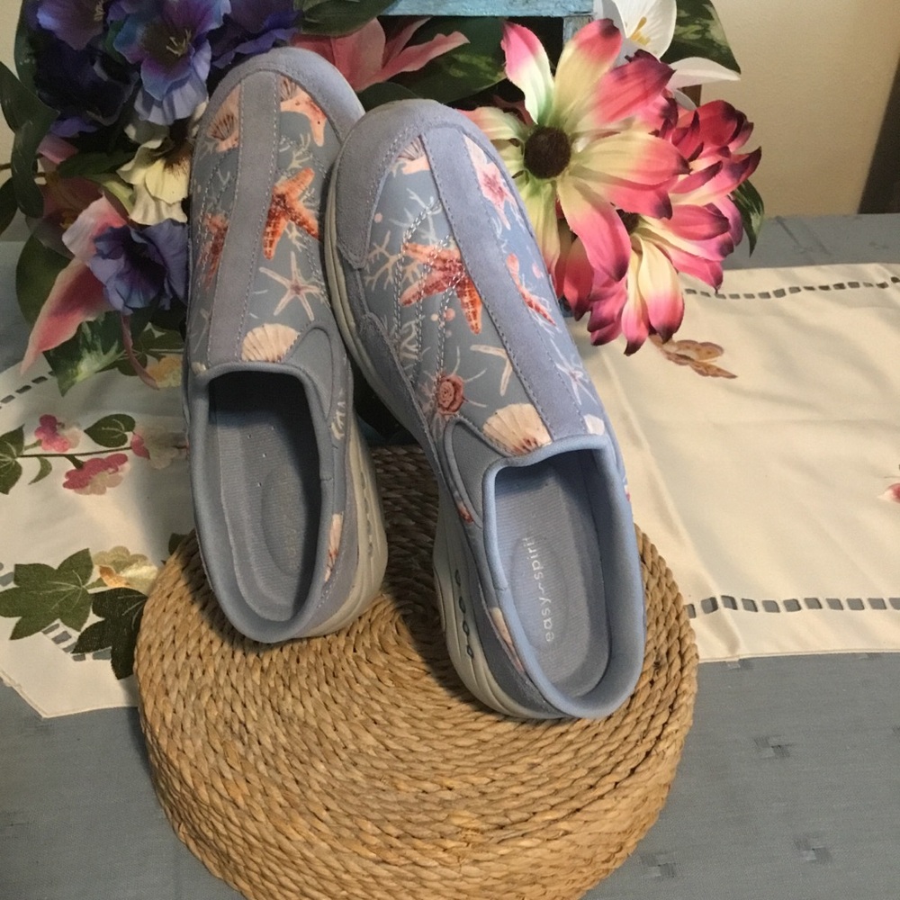 Easy Spirit Light Blue Slip-On Sea Life Mules - Picture 3 of 10